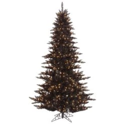 Vickerman 3' Black Fir Artificial Tree W/ Warm White Dura-Lit Italian LED Lights -Northlight Shop 16941903143392 2