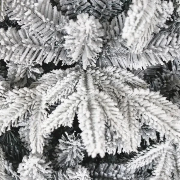 7ft Snow Flocked Artificial Christmas Tree With Realistic White Tips 6 7ft Snow Flocked Artificial Christmas Tree With Realistic White Tips - Image 4