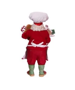10.5" Fabriché Gingerbread Chef Santa – Festive Christmas Decoration -Northlight Shop 16942763808736 1