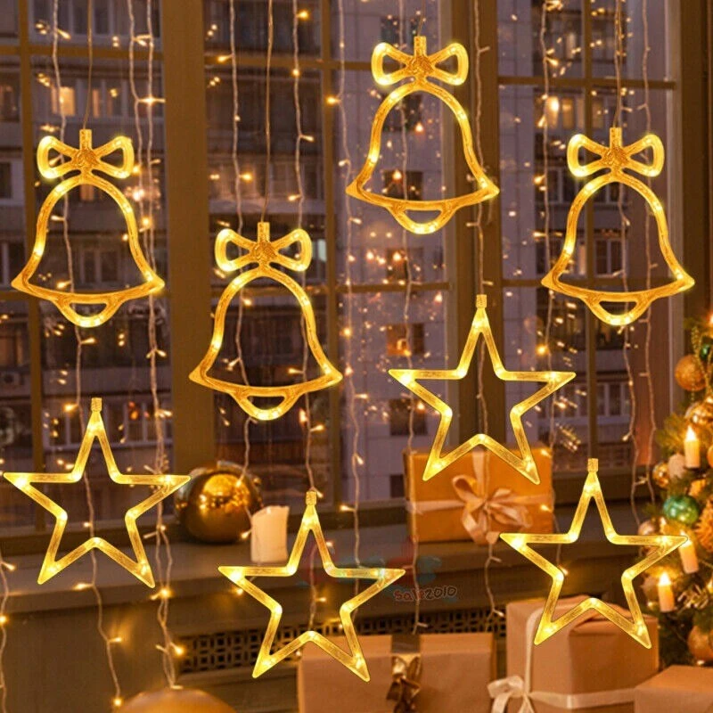 LED Christmas Window Suction Lights For Xmas Tree Star Decor 5 LED Christmas Window Suction Lights For Xmas Tree Star Decor - Image 3