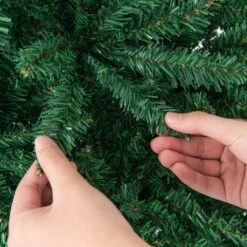 7.5 Feet Artificial Christmas Tree With Folding Metal Stand -Northlight Shop 172168740554384 1