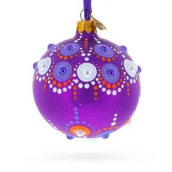 Purple Majesty With Silver Accents Geometric Glass Ball Christmas Ornament 3.25 Inches 15 Purple Majesty With Silver Accents Geometric Glass Ball Christmas Ornament 3.25 Inches -Northlight Shop 175621310548688 2