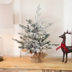 Northlight Real Touch™ Pre-Lit B/O Tamarack Pine Artificial Christmas Tree With Burlap - 2' Warm White LED Green 17 Northlight Real Touch™ Pre-Lit B/O Tamarack Pine Artificial Christmas Tree With Burlap - 2' Warm White LED Green -Northlight Shop 175622140636880 2