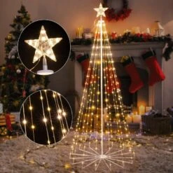 6FT Tree Light Outdoor W Star Warm White 15 6FT Tree Light Outdoor W Star Warm White -Northlight Shop 183189257490640
