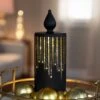 Northlight LED Lighted Glass Candle With Stars Christmas Decoration - 9.5" - Large Black -Northlight Shop 183190148187344