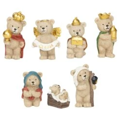 Northlight Bears Christmas Nativity Set - 4.5" - 8-Piece Multi 13 Northlight Bears Christmas Nativity Set - 4.5" - 8-Piece Multi -Northlight Shop 183190823908560