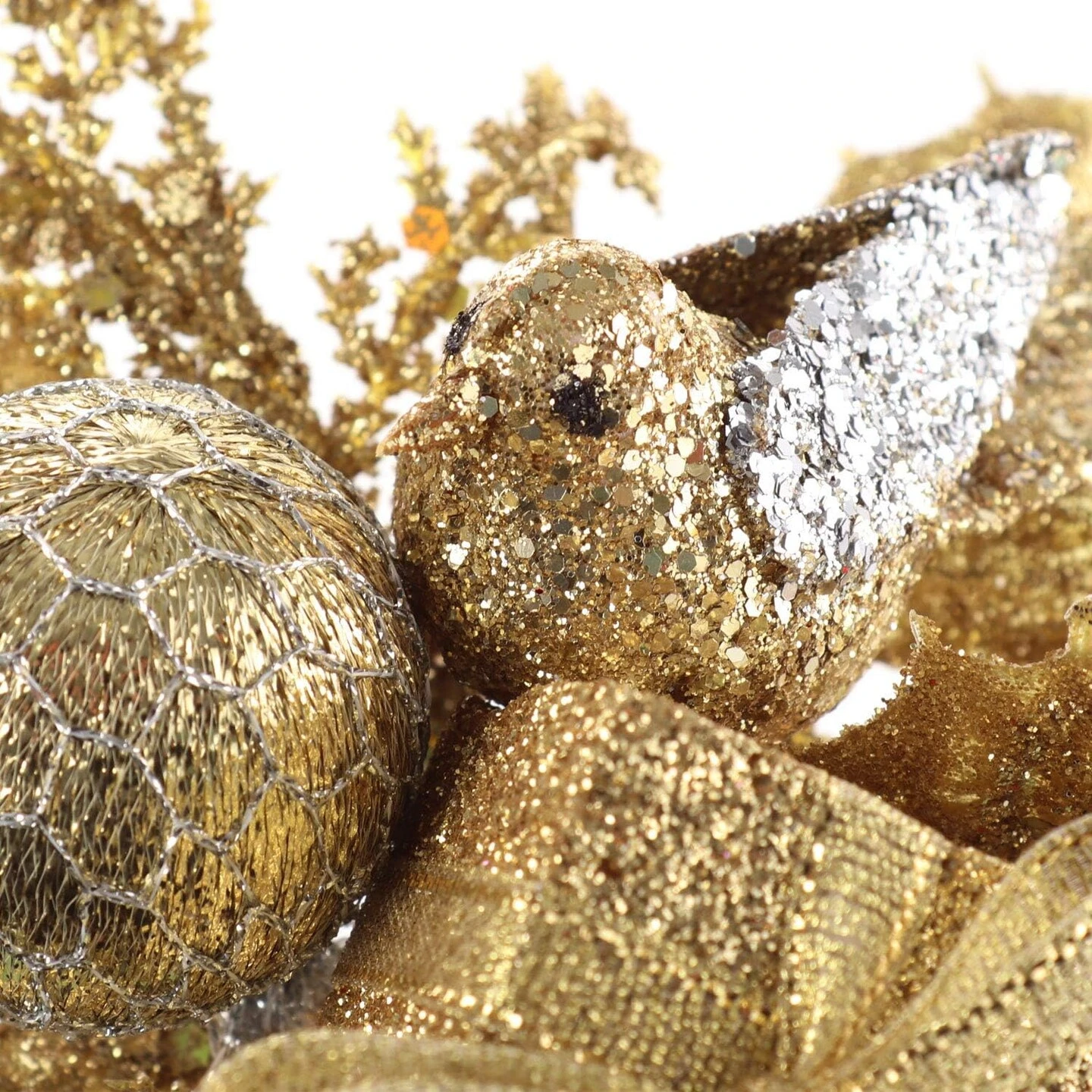 Set Of 24 Christmas Gold Glitter Picks With Dove, Gift Box & Ornament Ball - Elegant Tree & Wreath Decor - Holiday Season - 2024 Christmas Collection, Floral Home By Artificial Flowers 8 Set Of 24 Christmas Gold Glitter Picks With Dove, Gift Box & Ornament Ball - Elegant Tree & Wreath Decor - Holiday Season - 2024 Christmas Collection, Floral Home By Artificial Flowers - Image 6