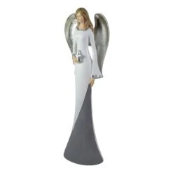 Northlight Winged Angel With Star Figurine - 16.5" - White Gray 14 Northlight Winged Angel With Star Figurine - 16.5" - White Gray -Northlight Shop 197697677968608