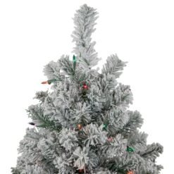 Northlight 6.5' Pre-Lit Flocked Madison Pine Artificial Christmas Tree, Multi Lights Green 15 Northlight 6.5' Pre-Lit Flocked Madison Pine Artificial Christmas Tree, Multi Lights Green -Northlight Shop 197697990640864