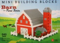 Mini Building Blocks - Farm Series - Barn With Fence -Northlight Shop 198408512889200 1