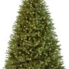 Pre Lit Douglas Fir Christmas Tree, Full Artificial Fir With 700 Warm White Lights, Sturdy Metal Stand For Indoor Decoration