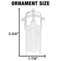 Gloria Duchin Silver Metal Sled Christmas Tree Ornament -Northlight Shop 205312701485264 2