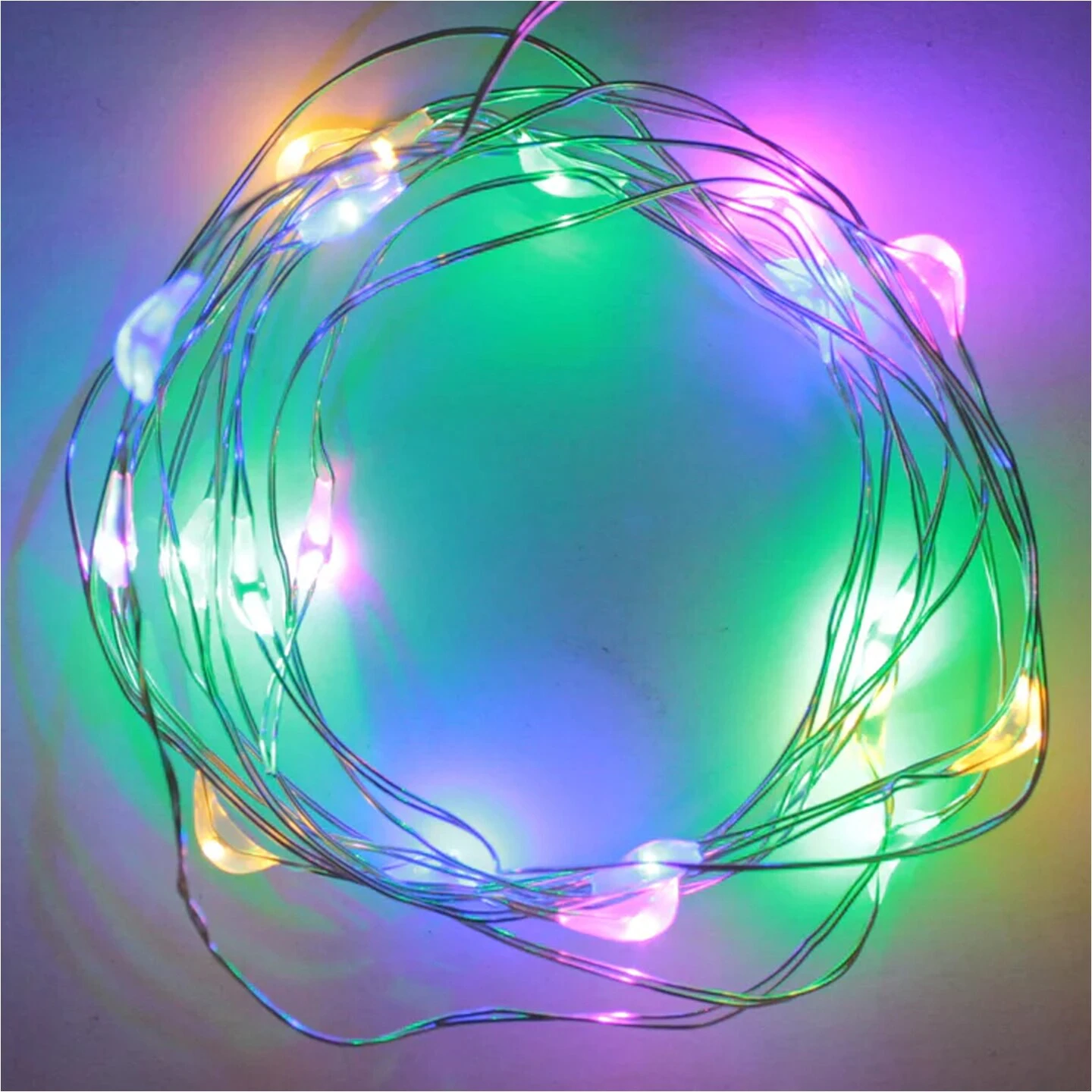 10 LED Fairy Light Multi With Mini Battery 9 10 LED Fairy Light Multi With Mini Battery - Image 7