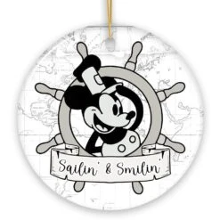 Sailin' And Smilin' Quote Christmas Ornament, Vintage Steamboat Willie Keepsake 37 Sailin' And Smilin' Quote Christmas Ornament, Vintage Steamboat Willie Keepsake -Northlight Shop 205313999816912 2