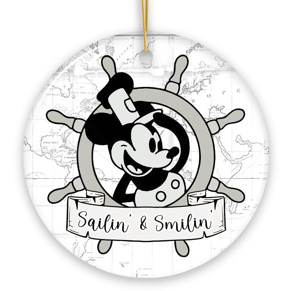 Sailin' And Smilin' Quote Christmas Ornament, Vintage Steamboat Willie Keepsake 20 Sailin' And Smilin' Quote Christmas Ornament, Vintage Steamboat Willie Keepsake - Image 18