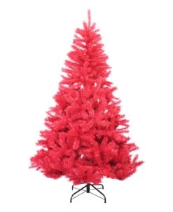 Perfect Holiday 6ft Norway Pine Artificial Christmas Tree Red