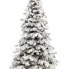 Perfect Holiday 6.5' Heavy Snow Flocked Christmas Tree With Metal Stand