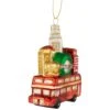 Northlight Merry Christmas Double Decker Tour Bus Glass Ornament - 4.5" - Gold And Red 2 Northlight Merry Christmas Double Decker Tour Bus Glass Ornament - 4.5" - Gold And Red -Northlight Shop 209289240725728
