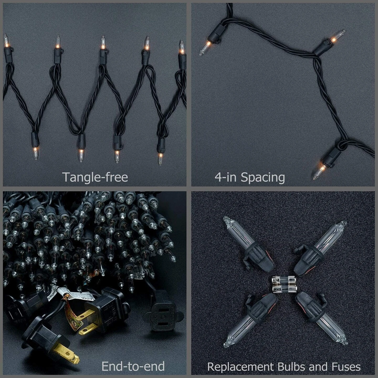 Clear Christmas Lights With Black Wire 7 Clear Christmas Lights With Black Wire - Image 5