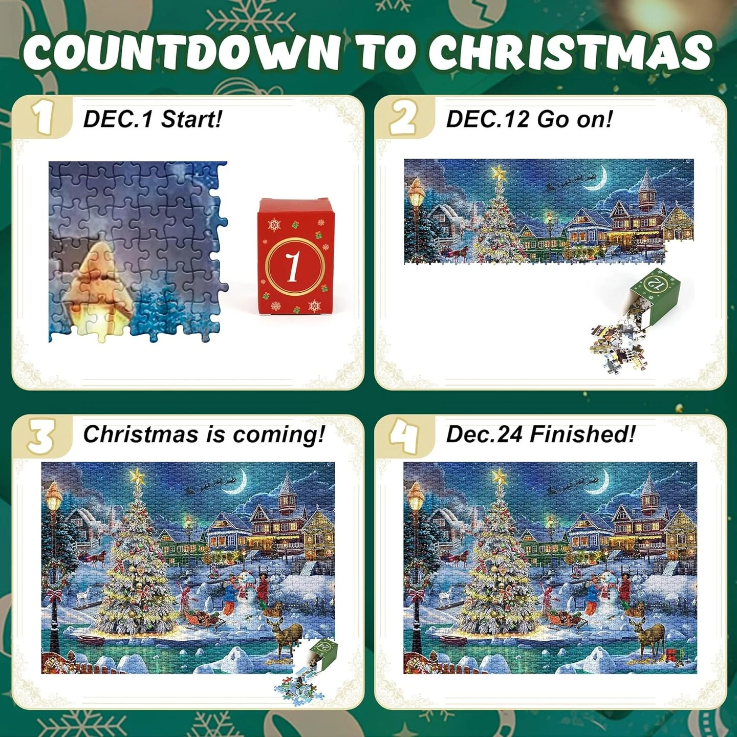 Advent Calendar Christmas 1008 Pieces Jigsaw Puzzle 11 Advent Calendar Christmas 1008 Pieces Jigsaw Puzzle - Image 9