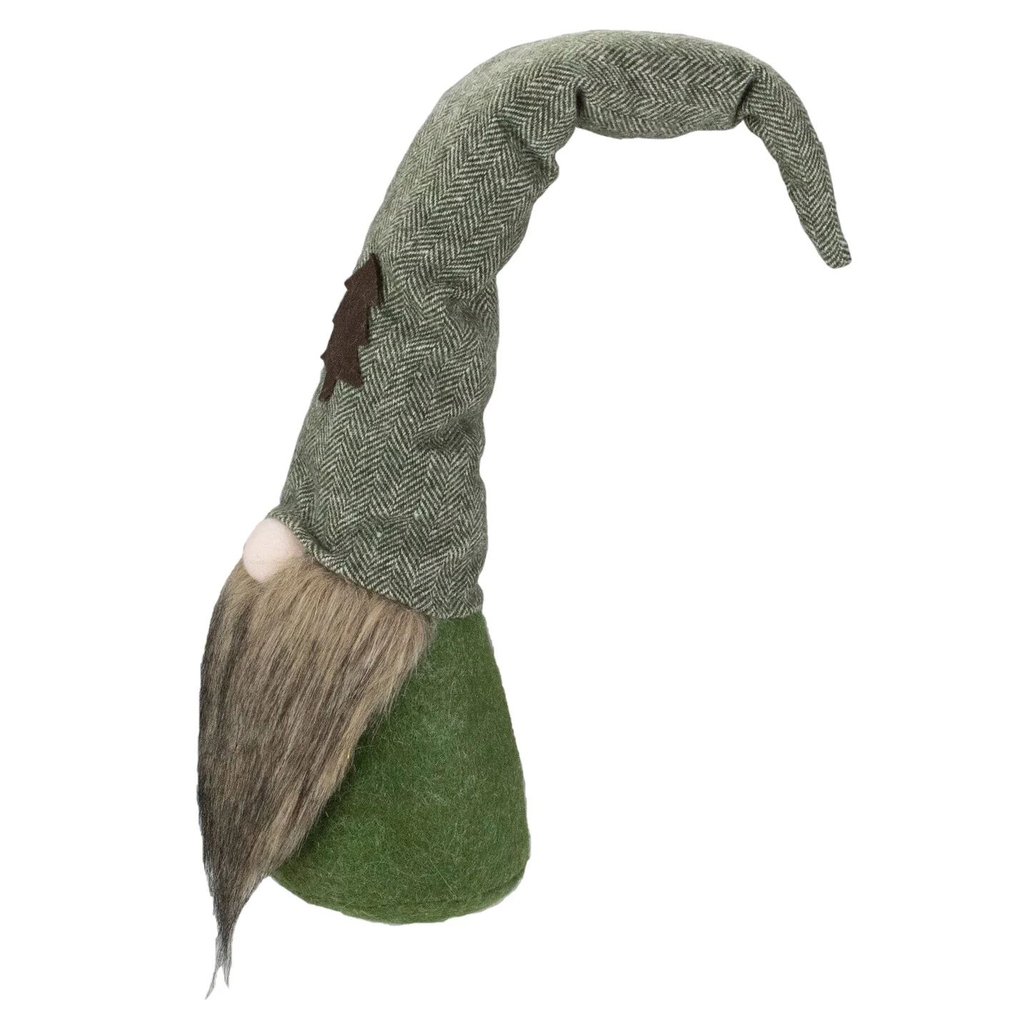 Northlight Forest Tree Chevron Hat Gnome Head Christmas Decoration - 21" - Green And Brown 8 Northlight Forest Tree Chevron Hat Gnome Head Christmas Decoration - 21" - Green And Brown - Image 6