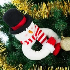 2 Pack Christmas Curtain Buckle Doll Santa & Snowman Creative Curtain Tieback Hold Back Fastener,Christmas Wine Bottle Topper For Xmas Holiday Home Window Decoration (Red And White) -Northlight Shop 215844577363808 1