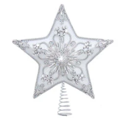 Kurt Adler White And Silver Star Treetop - 13 Inch 27 Kurt Adler White And Silver Star Treetop - 13 Inch -Northlight Shop 219743997540784 1