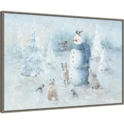 Let It Snow 01 By Lisa Audit 33-in. W X 23-in. H. Canvas Wall Art Print Framed In Grey 22 Let It Snow 01 By Lisa Audit 33-in. W X 23-in. H. Canvas Wall Art Print Framed In Grey -Northlight Shop 2199568338193 1
