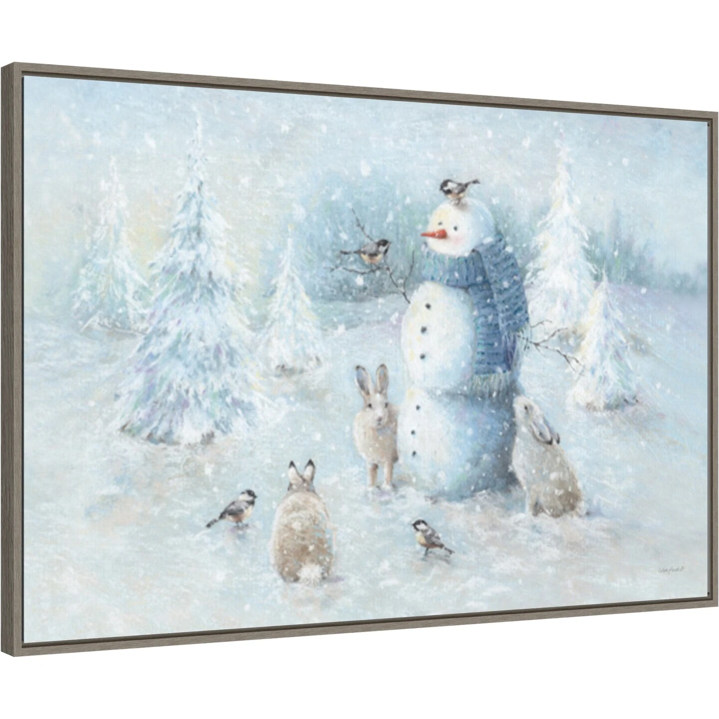 Let It Snow 01 By Lisa Audit 33-in. W X 23-in. H. Canvas Wall Art Print Framed In Grey 8 Let It Snow 01 By Lisa Audit 33-in. W X 23-in. H. Canvas Wall Art Print Framed In Grey - Image 6