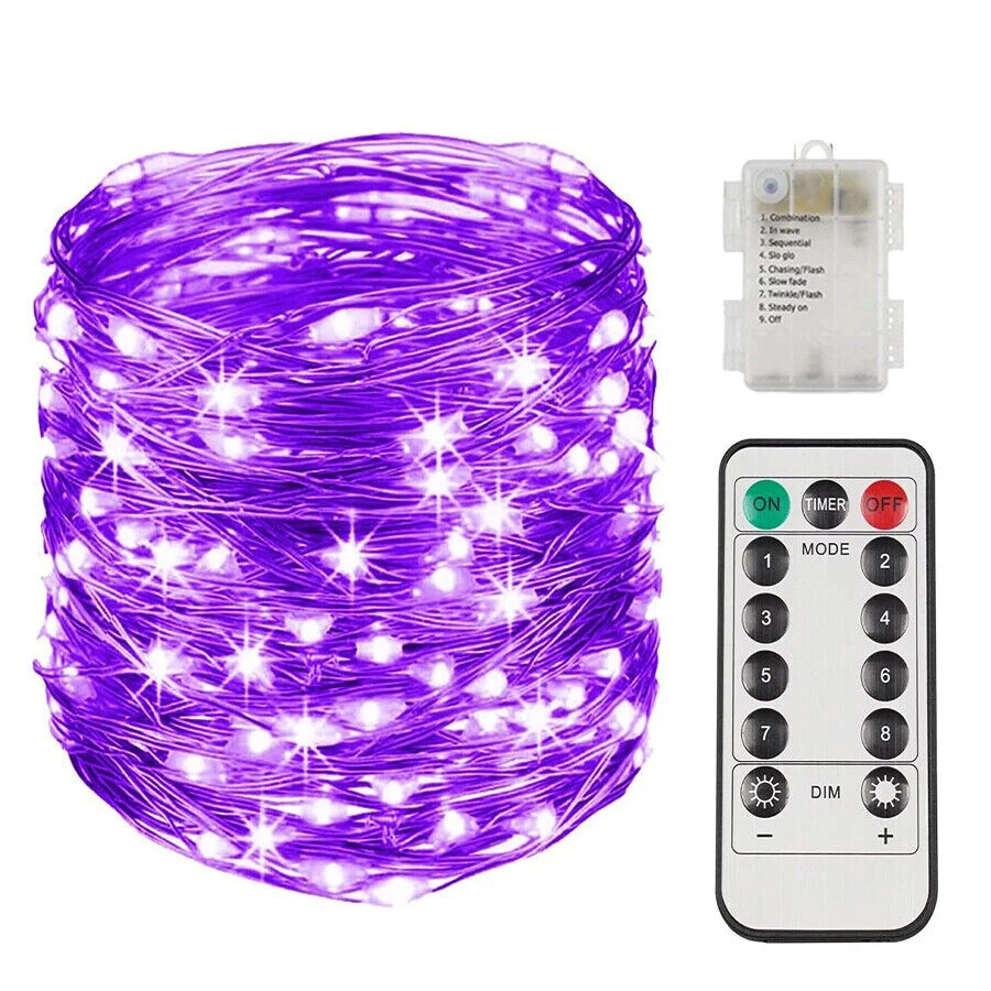 Waterproof Christmas Fairy Lights Purple 3 Waterproof Christmas Fairy Lights Purple