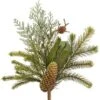 Allstate Magnolia Leaf And Pine Cone Artificial Christmas Spray - 14" - Green -Northlight Shop 221975482270176