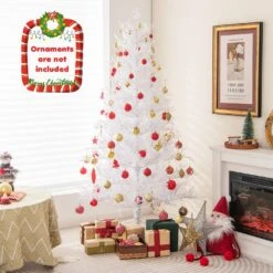 Costway 6 FT Pre-Lit Christmas Tree Snow Flocked Hinged 11 Lighting Modes With 300 Lights 22 Costway 6 FT Pre-Lit Christmas Tree Snow Flocked Hinged 11 Lighting Modes With 300 Lights -Northlight Shop 227390228788656