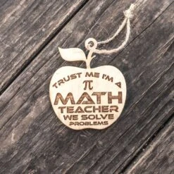 Ornament - Trust Me I'm A Math Teacher We Solve Problems - Raw Wood 3x3in 35 Ornament - Trust Me I'm A Math Teacher We Solve Problems - Raw Wood 3x3in -Northlight Shop 229871801147600 2