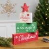 Northlight Believe In The Magic Of Christmas Wooden Tree Sign - 12.5" Multi -Northlight Shop 229872773963984
