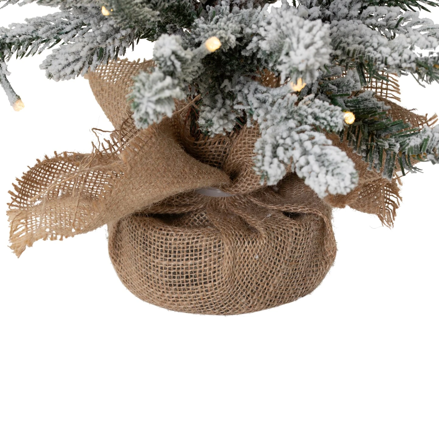 Northlight Real Touch™ Pre-Lit B/O Tamarack Pine Artificial Christmas Tree With Burlap - 2' Warm White LED Green 8 Northlight Real Touch™ Pre-Lit B/O Tamarack Pine Artificial Christmas Tree With Burlap - 2' Warm White LED Green - Image 6