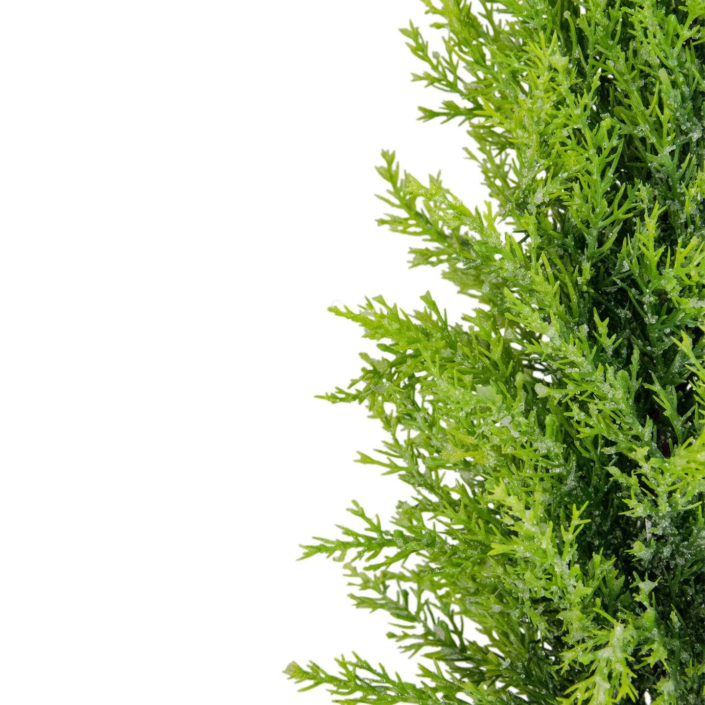 Northlight Upswept Frosted Cedar Artificial Potted Christmas Tree - 17" - Unlit Green 5 Northlight Upswept Frosted Cedar Artificial Potted Christmas Tree - 17" - Unlit Green - Image 3