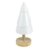 Northlight Ceramic Tree With Wood Base Christmas Decoration - 10.5" - White -Northlight Shop 2305871688583996064