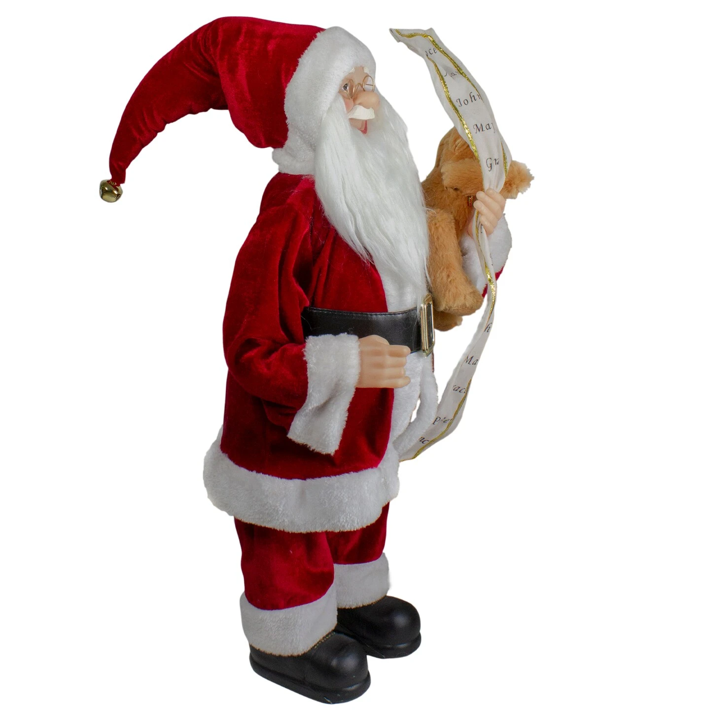 Northlight Standing Santa With Teddy Bear And List Christmas Figure - 24" Red 8 Northlight Standing Santa With Teddy Bear And List Christmas Figure - 24" Red - Image 6