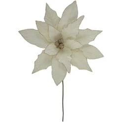 Northlight 24" Cream Poinsettia Christmas Stem Spray Ivory -Northlight Shop 2305908985395972448 2