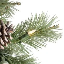 Northlight Pre-Lit Medium Artificial Bottle Brush Christmas Tree - 7.5' - Warm White LED Lights Green -Northlight Shop 2305922865558440656