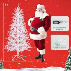 Costway 6 FT Pre-Lit Christmas Tree Snow Flocked Hinged 11 Lighting Modes With 300 Lights 29 Costway 6 FT Pre-Lit Christmas Tree Snow Flocked Hinged 11 Lighting Modes With 300 Lights -Northlight Shop 2305941448149693872 1