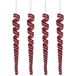 Northlight Pack Of 4 Red And White Candy Curls Christmas Ornaments 7" 17 Northlight Pack Of 4 Red And White Candy Curls Christmas Ornaments 7" -Northlight Shop 2306096670835967712 2