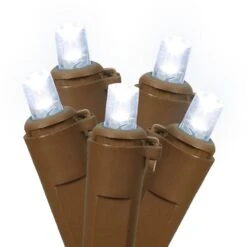 150 Cool White Wide Angle Net LED Lights 2Ft. X8Ft. Brown Wire Christmas Set -Northlight Shop 2306107580316274528 1