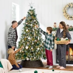 Best Choice Products Pre-Lit Frosted Scotch Pine Christmas Tree W/ 2-In-1 LED Lights -Northlight Shop 2306173265346490736