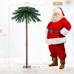 Costway 6FT Pre-Lit Artificial Tropical Christmas Palm Tree W/ 210 Multi-Color Lights 29 Costway 6FT Pre-Lit Artificial Tropical Christmas Palm Tree W/ 210 Multi-Color Lights -Northlight Shop 2306181958075446704 1