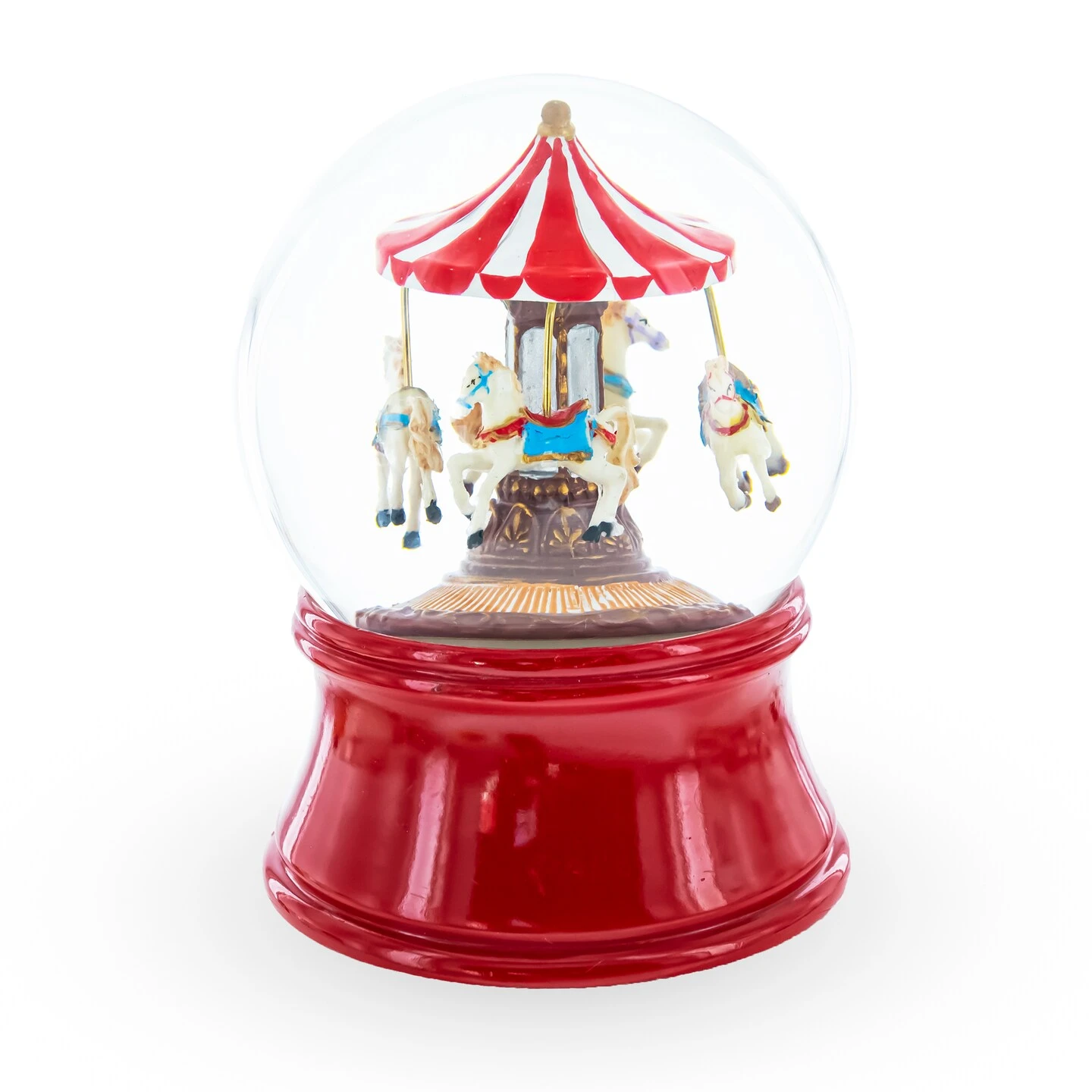 Horses Carousel Melody Spinning Musical Water Globe 3 Horses Carousel Melody Spinning Musical Water Globe