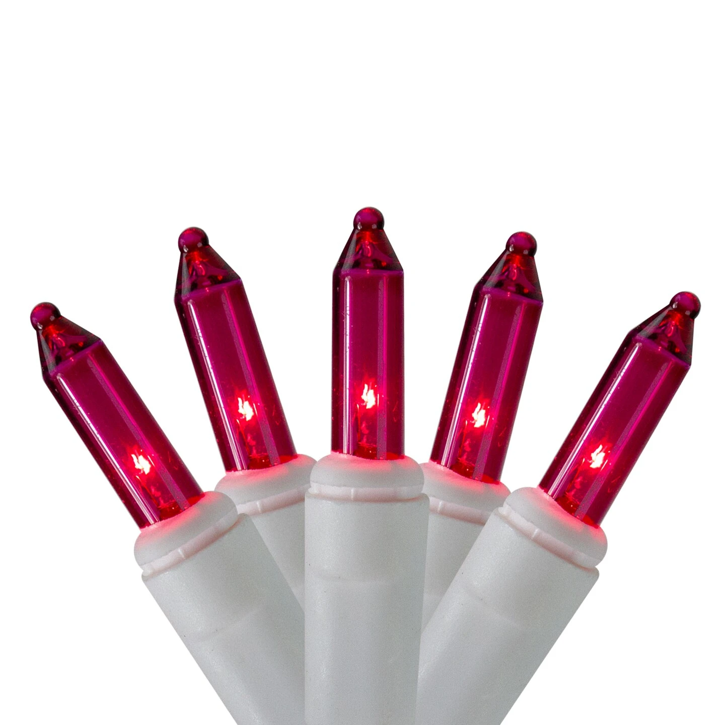 Hofert Mini Icicle Christmas Lights - Pink - 4.6ft White Wire - 100ct 4 Hofert Mini Icicle Christmas Lights - Pink - 4.6ft White Wire - 100ct - Image 2