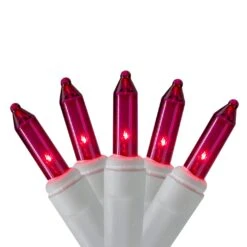 Hofert Mini Icicle Christmas Lights - Pink - 4.6ft White Wire - 100ct 13 Hofert Mini Icicle Christmas Lights - Pink - 4.6ft White Wire - 100ct -Northlight Shop 2306206462606959264 2
