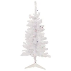 Northlight Pre-Lit Slim Woodbury White Pine Artificial Christmas Tree - 3' - Multi Lights 12 Northlight Pre-Lit Slim Woodbury White Pine Artificial Christmas Tree - 3' - Multi Lights -Northlight Shop 2306206462792032928