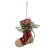 Northlight 5.75" Red Plaid And Burlap Christmas Stocking Ornament 2 Northlight 5.75" Red Plaid And Burlap Christmas Stocking Ornament -Northlight Shop 2306206463304262304